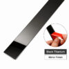 10mm stainless steel flat trims in mirror black titanium color