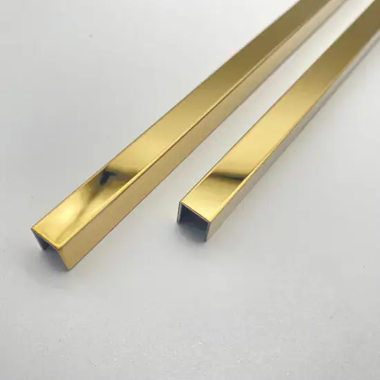 U Profile 6x6x6 Stainless Trims in brushed bronze coating