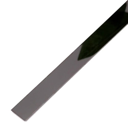10mm stainless steel flat trims in mirror black titanium color