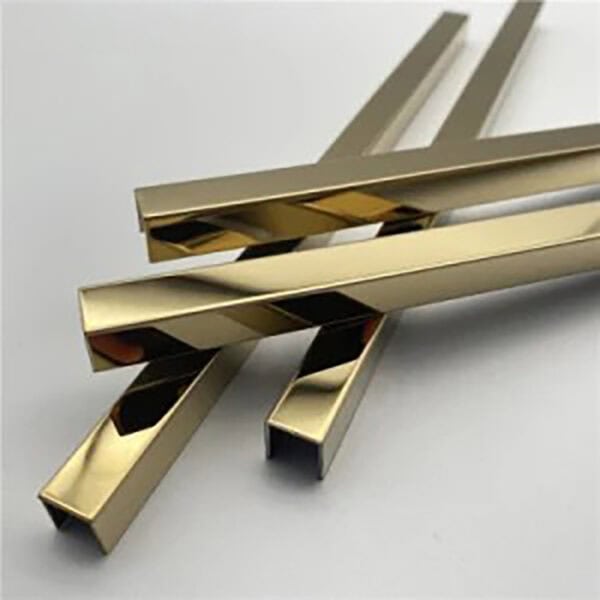 U Profile 6x6x6 Stainless Trims in brushed bronze coating