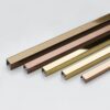 U Profile 6x6x6 Stainless Trims in brushed bronze coating