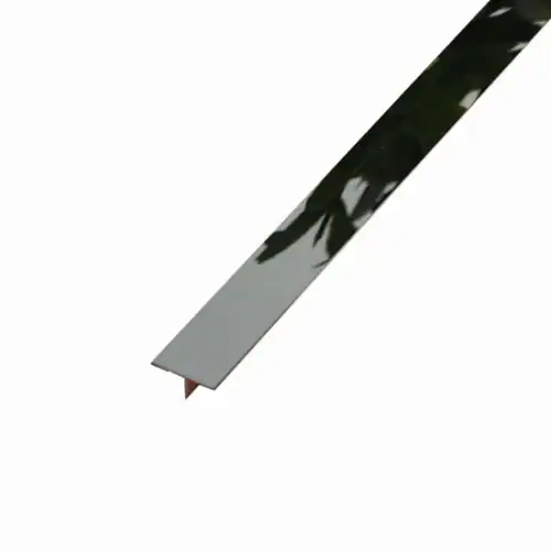 T Profile 6x6 Stainless Tile Trims in black titanium