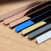 T Profile 6x6 Stainless Tile Trims in black titanium