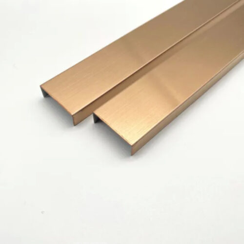 10x25x10 U style Stainless Strips in Brushed Champagne Gold