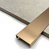 10x25x10 U style Stainless Strips in Brushed Champagne Gold