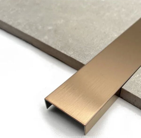 10x25x10 U style Stainless Strips in Brushed Champagne Gold