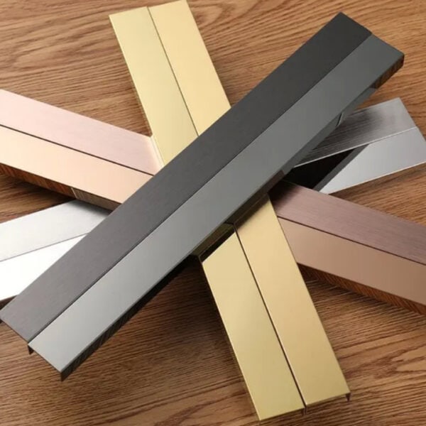 10x25x10 U style Stainless Strips in Brushed Champagne Gold