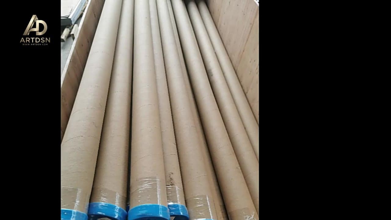 ARTDSN profiles packed vertically in wooden crate for export