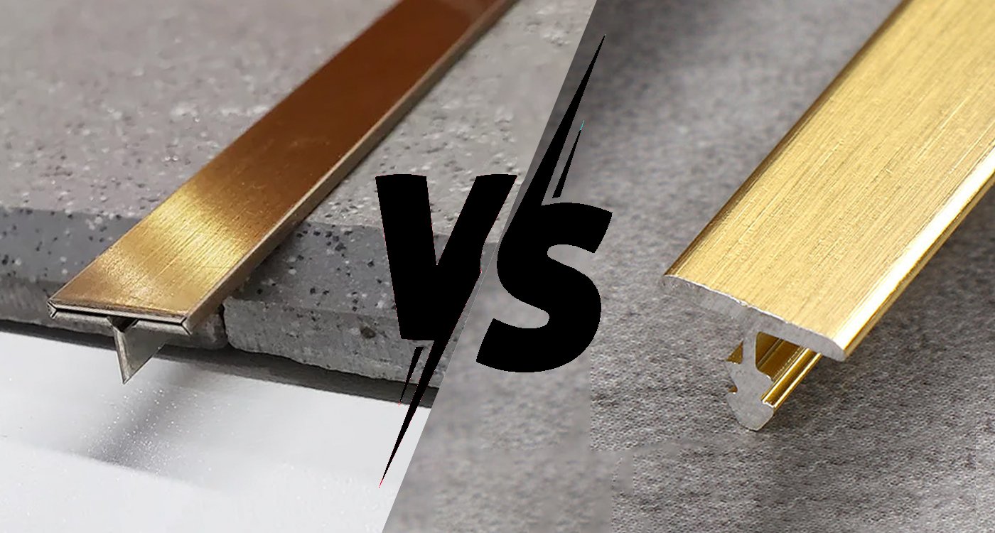 Comparison between stainless steel and aluminum tile trim profiles
