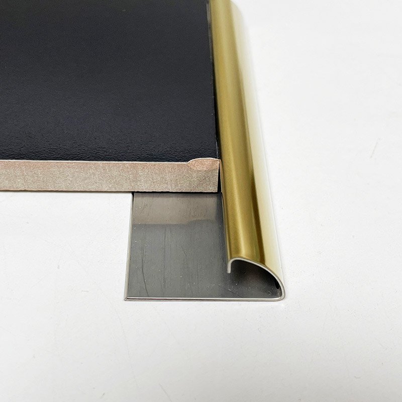 Round edge (quarter round) stainless steel tile trim