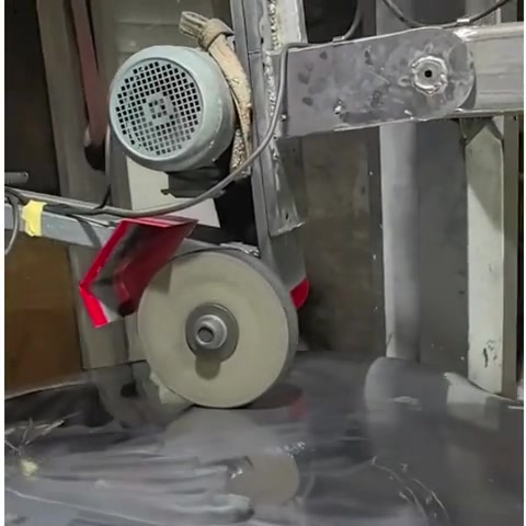 Stainless steel facade panels with protective film staged in the workshop