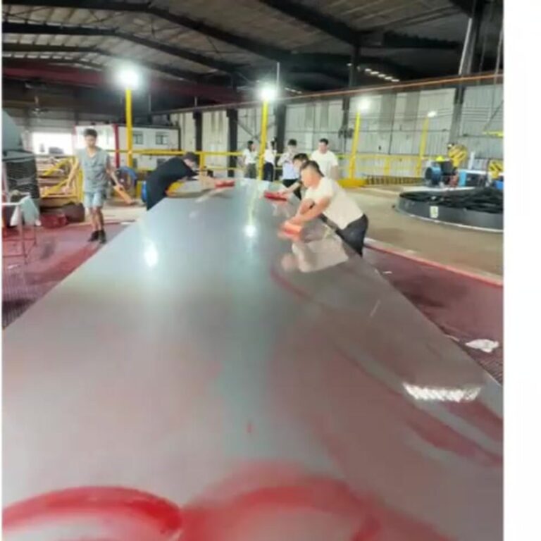2m x 8m mirror stainless steel panel in factory production
