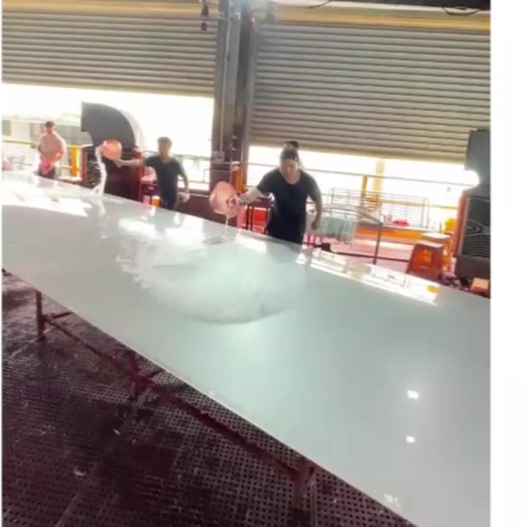 Oversized 2m x 8m Mirror Stainless Steel Panels & Columns | ARTDSN production process
