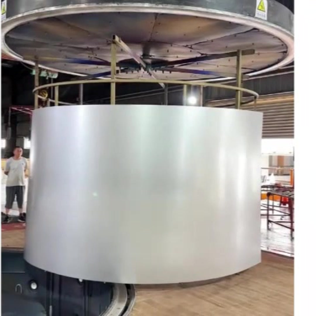Oversized 2m x 8m Mirror Stainless Steel Panels & Columns | ARTDSN production process